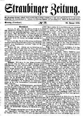 Straubinger Zeitung Sonntag 24. Januar 1875