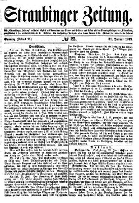 Straubinger Zeitung Sonntag 31. Januar 1875