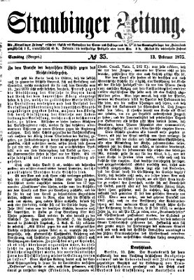 Straubinger Zeitung Samstag 13. Februar 1875