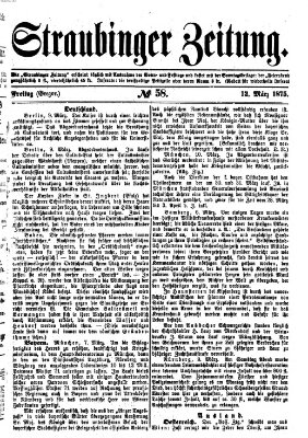 Straubinger Zeitung Freitag 12. März 1875