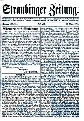 Straubinger Zeitung Sonntag 28. März 1875