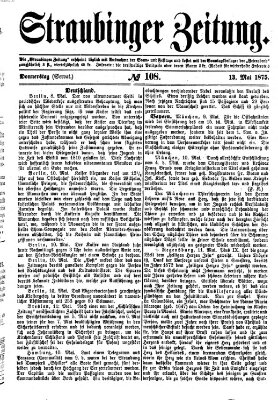 Straubinger Zeitung Donnerstag 13. Mai 1875