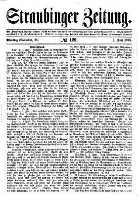 Straubinger Zeitung Dienstag 8. Juni 1875