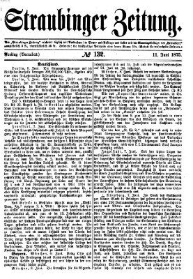 Straubinger Zeitung Freitag 11. Juni 1875