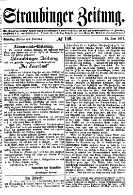 Straubinger Zeitung Dienstag 29. Juni 1875