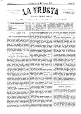 La frusta Donnerstag 14. Januar 1875