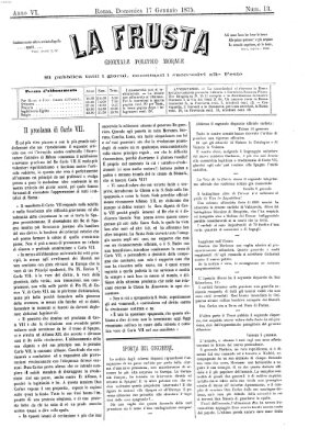 La frusta Sonntag 17. Januar 1875