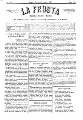 La frusta Donnerstag 8. April 1875