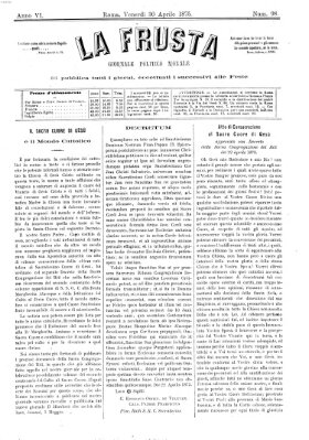 La frusta Freitag 30. April 1875