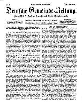 Deutsche Gemeinde-Zeitung Samstag 23. Januar 1875