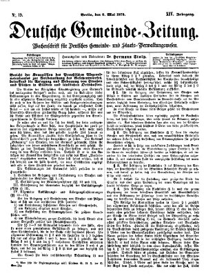 Deutsche Gemeinde-Zeitung Samstag 8. Mai 1875