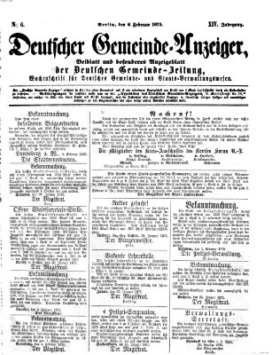 Deutsche Gemeinde-Zeitung Samstag 6. Februar 1875