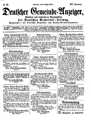 Deutsche Gemeinde-Zeitung Samstag 5. Juni 1875