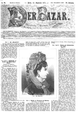 Der Bazar Montag 13. September 1875