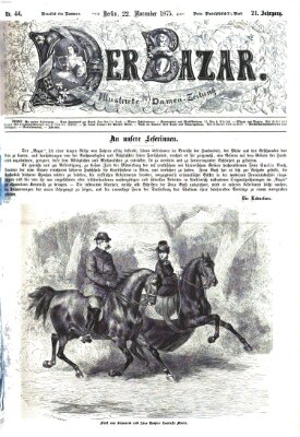 Der Bazar Montag 22. November 1875