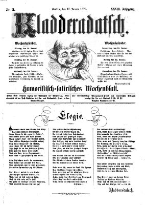 Kladderadatsch Sonntag 17. Januar 1875