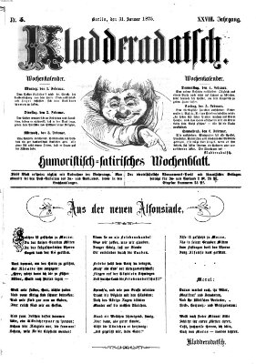 Kladderadatsch Sonntag 31. Januar 1875