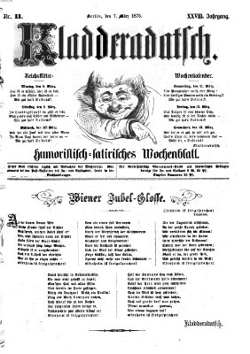 Kladderadatsch Sonntag 7. März 1875