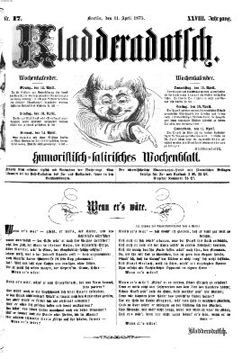 Kladderadatsch Sonntag 11. April 1875