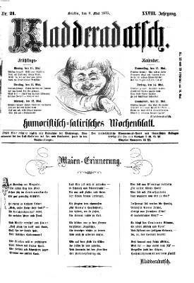 Kladderadatsch Sonntag 9. Mai 1875