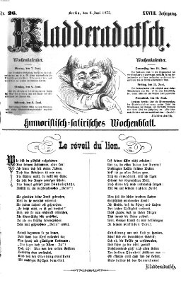 Kladderadatsch Sonntag 6. Juni 1875