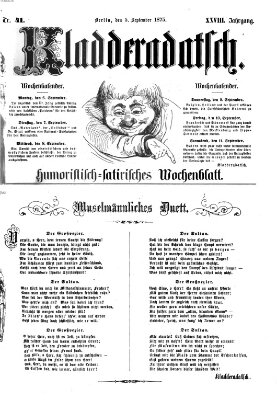 Kladderadatsch Sonntag 5. September 1875