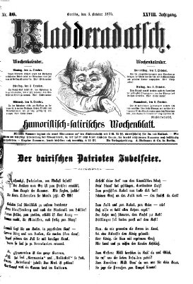 Kladderadatsch Sonntag 3. Oktober 1875