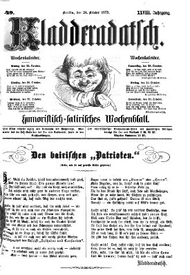 Kladderadatsch Sonntag 24. Oktober 1875