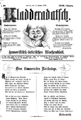 Kladderadatsch Sonntag 31. Oktober 1875