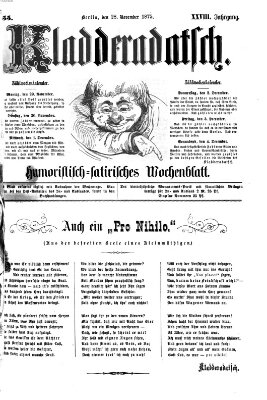 Kladderadatsch Sonntag 28. November 1875