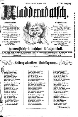 Kladderadatsch Sonntag 19. Dezember 1875