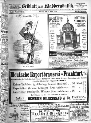 Kladderadatsch Sonntag 25. April 1875