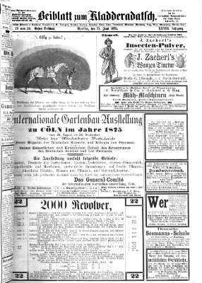 Kladderadatsch Sonntag 27. Juni 1875