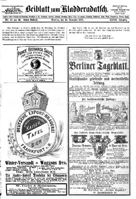 Kladderadatsch Sonntag 26. Dezember 1875