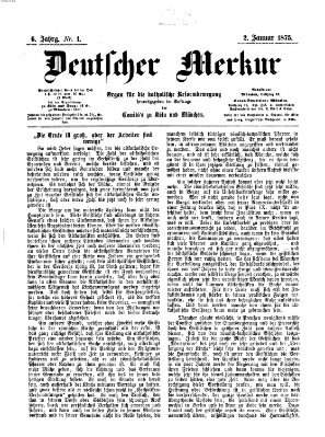 Deutscher Merkur Samstag 2. Januar 1875