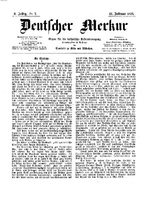 Deutscher Merkur Samstag 13. Februar 1875