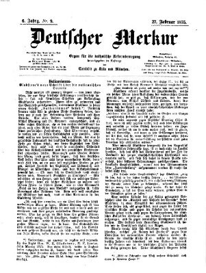 Deutscher Merkur Samstag 27. Februar 1875