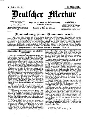 Deutscher Merkur Samstag 20. März 1875