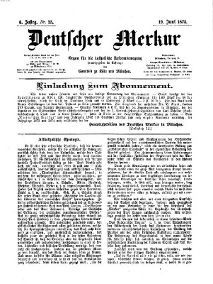 Deutscher Merkur Samstag 19. Juni 1875