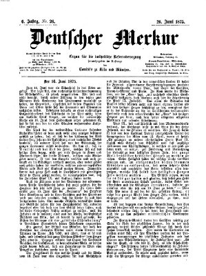 Deutscher Merkur Samstag 26. Juni 1875