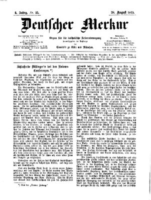 Deutscher Merkur Samstag 28. August 1875