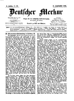 Deutscher Merkur Samstag 11. September 1875