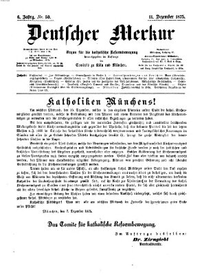 Deutscher Merkur Samstag 11. Dezember 1875