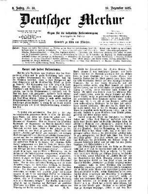 Deutscher Merkur Samstag 18. Dezember 1875