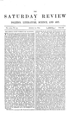 Saturday review Samstag 23. Januar 1875