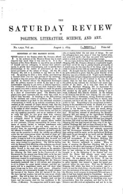 Saturday review Samstag 7. August 1875