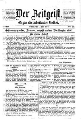 Der Zeitgeist Dienstag 1. Juni 1875