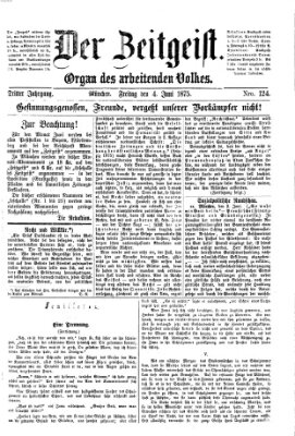 Der Zeitgeist Freitag 4. Juni 1875