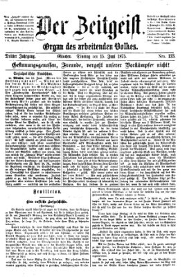 Der Zeitgeist Dienstag 15. Juni 1875