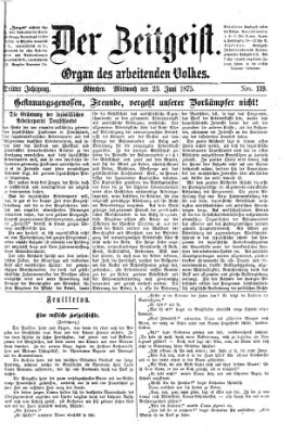 Der Zeitgeist Mittwoch 23. Juni 1875